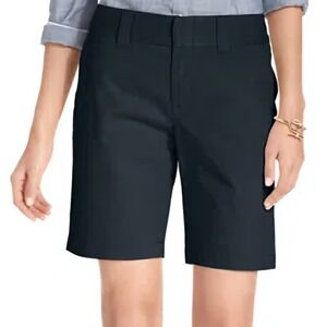 Tommy Hilfiger Hollywood Bermuda Shorts Navy Blue Button  9" Inseam Womens 6